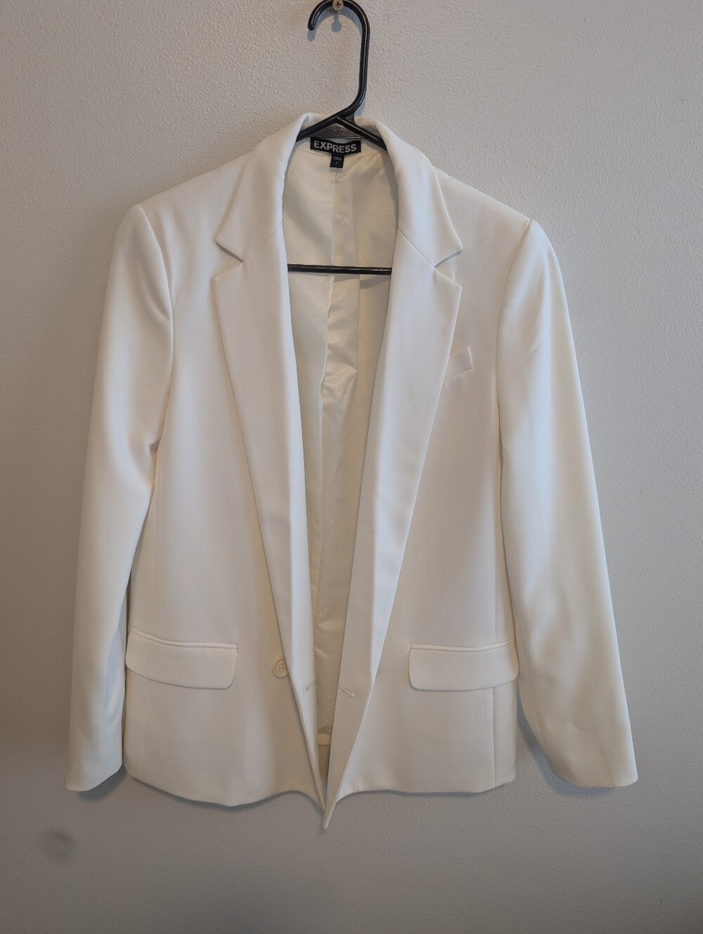 Express White Longline Boyfriend Blazer - Fully Lined